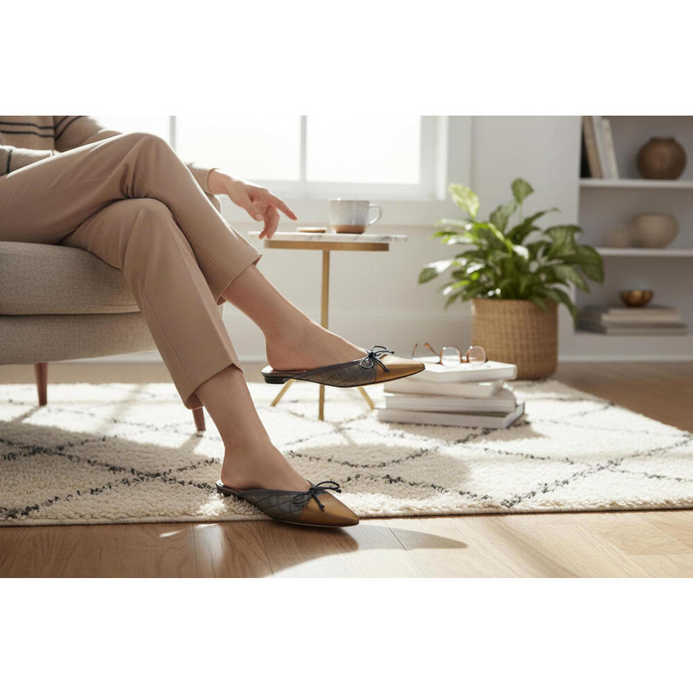 Paul Mayer Attitudes Quilted Slip-On Mule Shoe Size 8 NIB (New)